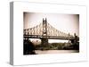 Ed Koch Queensboro Bridge (Queensbridge), Long Island City, New York, Vintage, White Frame-Philippe Hugonnard-Stretched Canvas