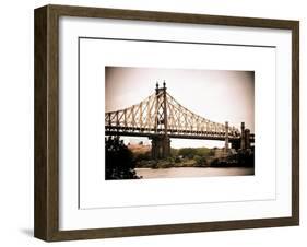 Ed Koch Queensboro Bridge (Queensbridge), Long Island City, New York, Vintage, White Frame-Philippe Hugonnard-Framed Art Print