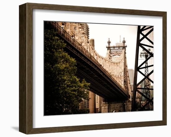Ed Koch Queensboro Bridge (Queensbridge) View, Manhattan, New York, United States, Vintage-Philippe Hugonnard-Framed Premium Photographic Print