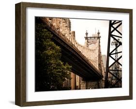 Ed Koch Queensboro Bridge (Queensbridge) View, Manhattan, New York, United States, Vintage-Philippe Hugonnard-Framed Premium Photographic Print