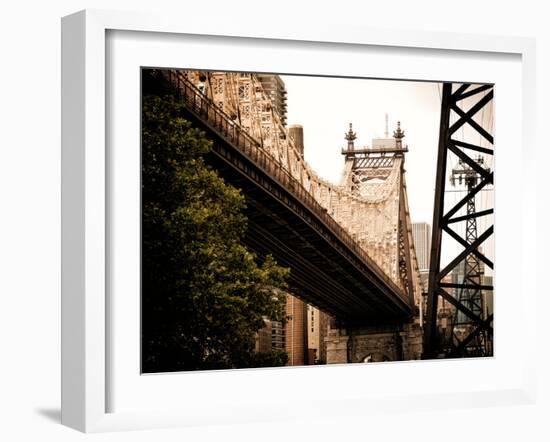 Ed Koch Queensboro Bridge (Queensbridge) View, Manhattan, New York, United States, Vintage-Philippe Hugonnard-Framed Premium Photographic Print