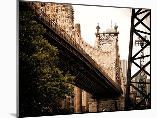Ed Koch Queensboro Bridge (Queensbridge) View, Manhattan, New York, United States, Vintage-Philippe Hugonnard-Mounted Premium Photographic Print