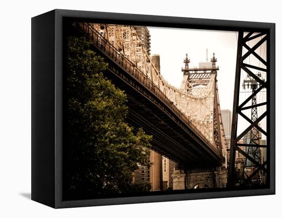 Ed Koch Queensboro Bridge (Queensbridge) View, Manhattan, New York, United States, Vintage-Philippe Hugonnard-Framed Stretched Canvas