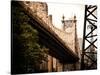 Ed Koch Queensboro Bridge (Queensbridge) View, Manhattan, New York, United States, Vintage-Philippe Hugonnard-Stretched Canvas