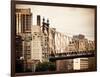 Ed Koch Queensboro Bridge, Roosevelt Island Tram Station, Manhattan, New York, Vintage-Philippe Hugonnard-Framed Photographic Print