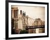 Ed Koch Queensboro Bridge, Roosevelt Island Tram Station, Manhattan, New York, Vintage-Philippe Hugonnard-Framed Photographic Print