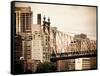 Ed Koch Queensboro Bridge, Roosevelt Island Tram Station, Manhattan, New York, Vintage-Philippe Hugonnard-Framed Stretched Canvas