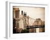 Ed Koch Queensboro Bridge, Roosevelt Island Tram Station, Manhattan, New York, Vintage-Philippe Hugonnard-Framed Photographic Print
