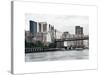 Ed Koch Queensboro Bridge, Sutton Place and Buildings, East River, Manhattan, New York, White Frame-Philippe Hugonnard-Stretched Canvas