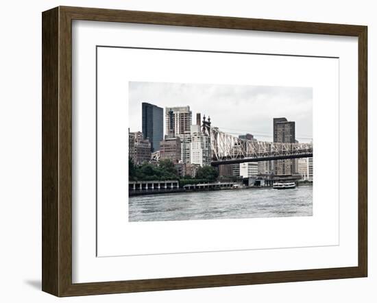 Ed Koch Queensboro Bridge, Sutton Place and Buildings, East River, Manhattan, New York, White Frame-Philippe Hugonnard-Framed Art Print