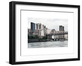 Ed Koch Queensboro Bridge, Sutton Place and Buildings, East River, Manhattan, New York, White Frame-Philippe Hugonnard-Framed Art Print