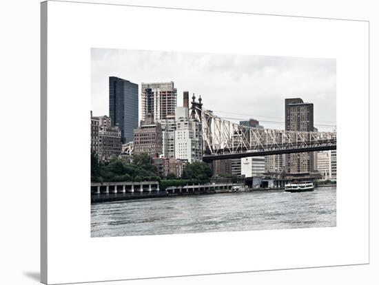 Ed Koch Queensboro Bridge, Sutton Place and Buildings, East River, Manhattan, New York, White Frame-Philippe Hugonnard-Stretched Canvas