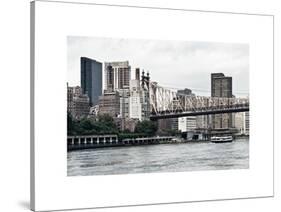 Ed Koch Queensboro Bridge, Sutton Place and Buildings, East River, Manhattan, New York, White Frame-Philippe Hugonnard-Stretched Canvas