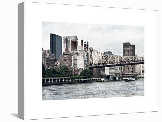 Ed Koch Queensboro Bridge, Sutton Place and Buildings, East River, Manhattan, New York, White Frame-Philippe Hugonnard-Stretched Canvas