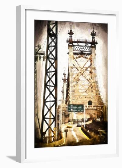 Ed Koch Queensboro Bridge Traffic-Philippe Hugonnard-Framed Giclee Print