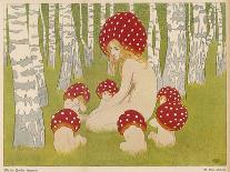 Creatures of the Woods in Their Toadstool Hats-Ed. Okun-Stretched Canvas