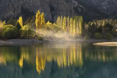 Rural scene of Lake Wanaka backed by snow capped mountains, New Zealand-Ed Rhodes-Photographic Print