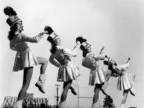 Oak Ridge High School Drum Majorettes on the Football Field. 1946-Ed Westcott-Photo