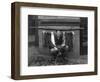 Eddie Bauer with steelhead trout Photograph - Seattle, WA-Lantern Press-Framed Art Print