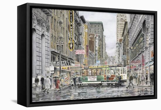 Eddy St.: San Francisco-Stanton Manolakas-Framed Stretched Canvas