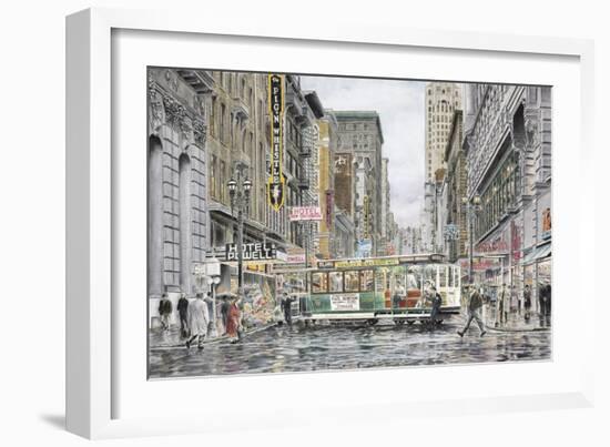 Eddy St.: San Francisco-Stanton Manolakas-Framed Giclee Print