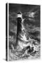 Eddystone Lighthouse, 19th Century-null-Stretched Canvas