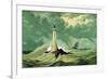Eddystone Lighthouse, C1850-null-Framed Giclee Print
