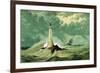 Eddystone Lighthouse, C1850-null-Framed Giclee Print