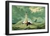 Eddystone Lighthouse, C1850-null-Framed Giclee Print