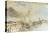 Eddystone Lighthouse off Plymouth-J. M. W. Turner-Stretched Canvas