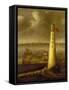 Eddystone Lighthouse, off the Coast of Devon (England). Oil on Canvas, circa 1708, by Isaac Sailmak-Isaac Sailmaker-Framed Stretched Canvas