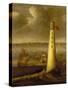 Eddystone Lighthouse, off the Coast of Devon (England). Oil on Canvas, circa 1708, by Isaac Sailmak-Isaac Sailmaker-Stretched Canvas