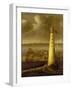 Eddystone Lighthouse, off the Coast of Devon (England). Oil on Canvas, circa 1708, by Isaac Sailmak-Isaac Sailmaker-Framed Giclee Print