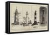 Eddystone Lighthouses, Past, Present, and Future-null-Framed Stretched Canvas