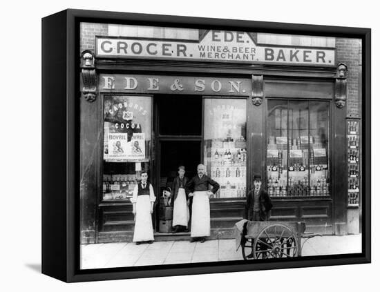 Ede and Son Grocer, Wine and Beer Merchant, Baker, C.1890-null-Framed Stretched Canvas