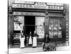 Ede and Son Grocer, Wine and Beer Merchant, Baker, C.1890-null-Stretched Canvas