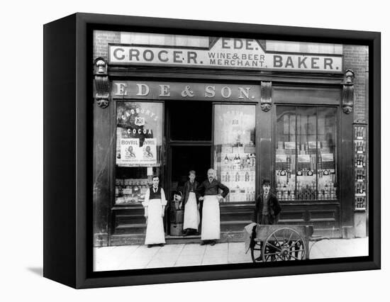 Ede and Son Grocer, Wine and Beer Merchant, Baker, C.1890-null-Framed Stretched Canvas