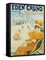 Eden Casino Poster-Henri Guydo-Framed Stretched Canvas