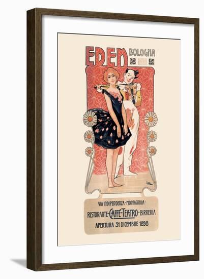 Eden: Ristorante-Caffe-Teatro-Birreria-Leopoldo Metlicovitz-Framed Art Print