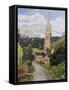 Edensor Village-Kirstie Adamson-Framed Stretched Canvas