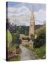 Edensor Village-Kirstie Adamson-Stretched Canvas