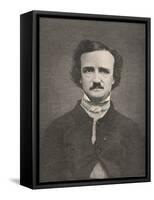 Edgar Allan Poe American Writer-Timothy Cole-Framed Stretched Canvas