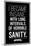 Edgar Allan Poe Horrible Sanity Quote-null-Mounted Poster
