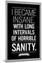 Edgar Allan Poe Horrible Sanity Quote-null-Mounted Standard Poster