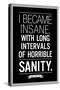 Edgar Allan Poe Horrible Sanity Quote-null-Stretched Canvas