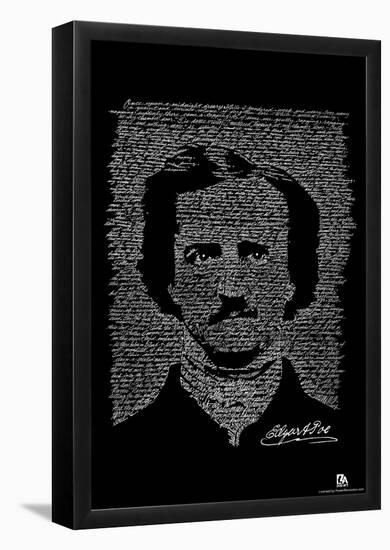 Edgar Allan Poe The Raven Text Poster-null-Framed Poster