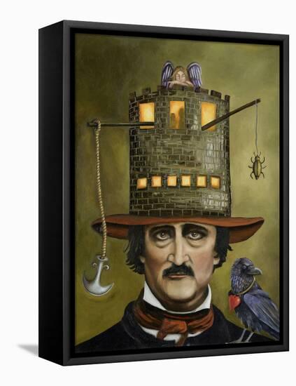 Edgar Allan Poe-Leah Saulnier-Framed Stretched Canvas