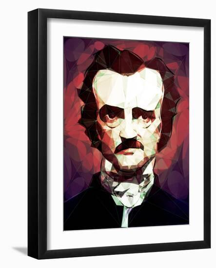 Edgar Allan Poe-Enrico Varrasso-Framed Art Print