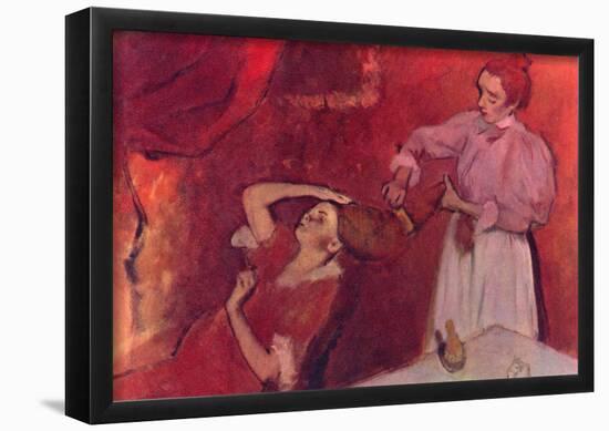 Edgar Degas Combing Hair Art Print Poster-null-Framed Poster