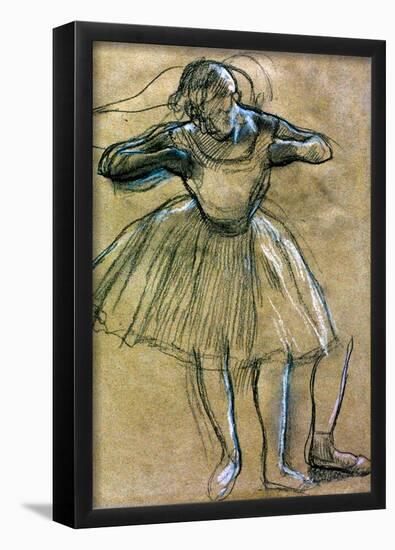 Edgar Degas Dancer Sketch Art Print Poster-null-Framed Poster